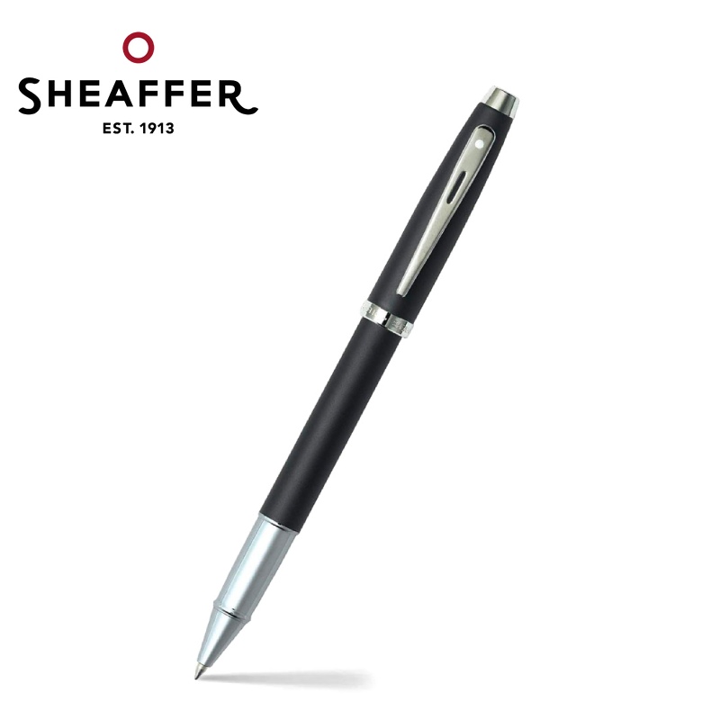 免費客製化刻字【Sheaffer】100霧黑銀夾鋼珠筆 SFE1931751✿50B003